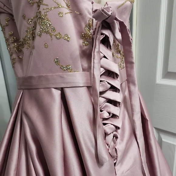 Elegant Strapless Pink Gown - Picture 11 of 13